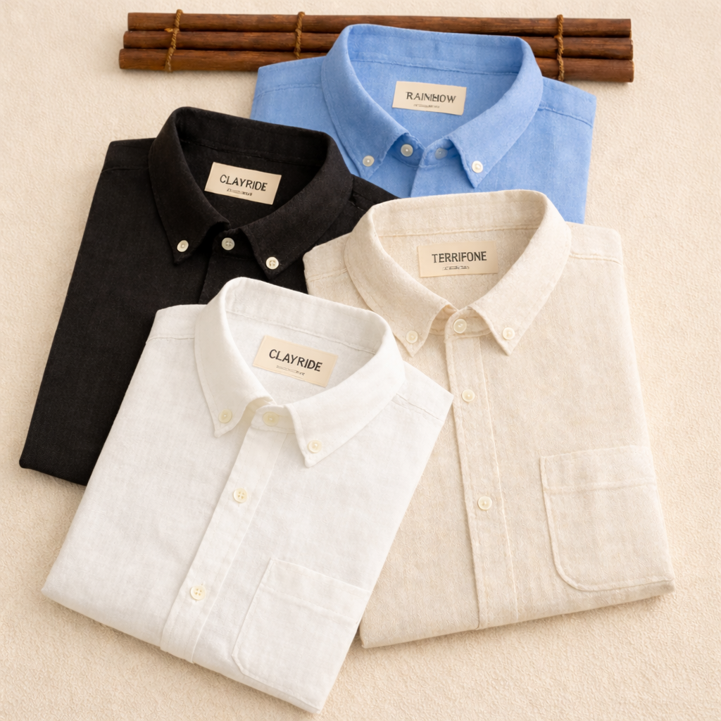 Men's Cotton Linen Shirt (Pack Of 4)