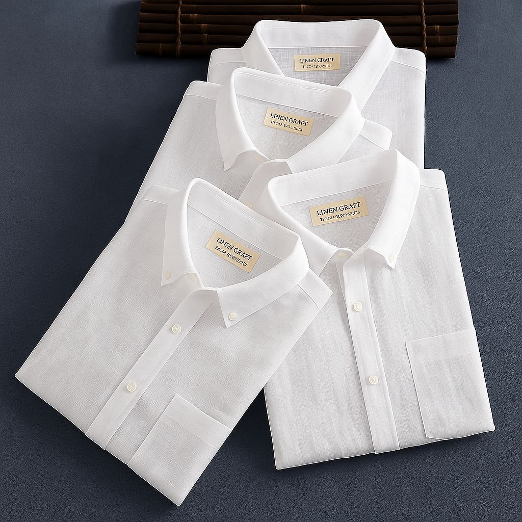 Men's Cotton Linen Shirt (Pack Of 4)
