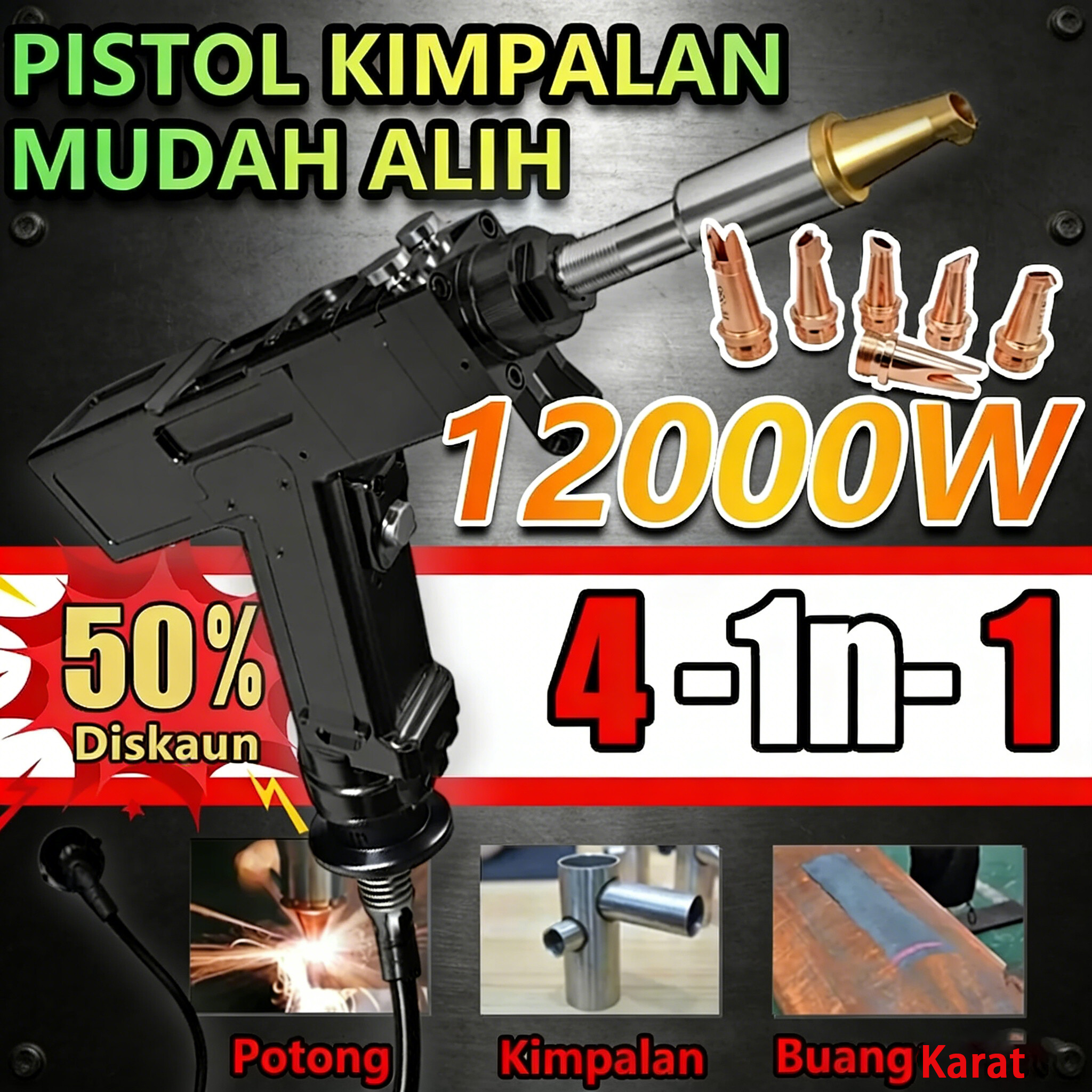 ABICOR BINZEL Pistol kimpalan laser pelbagai guna 4 dalam 1