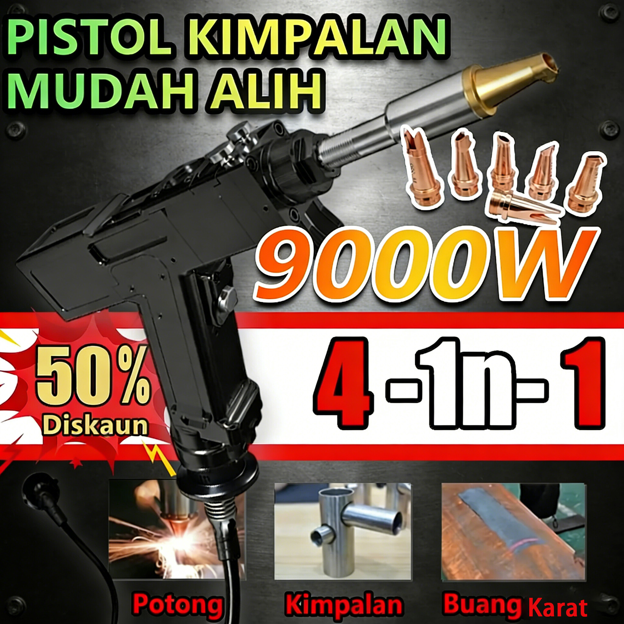 ABICOR BINZEL Pistol kimpalan laser pelbagai guna 4 dalam 1