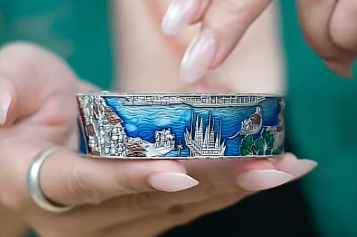 Q041310-清明上河图足银手镯测试