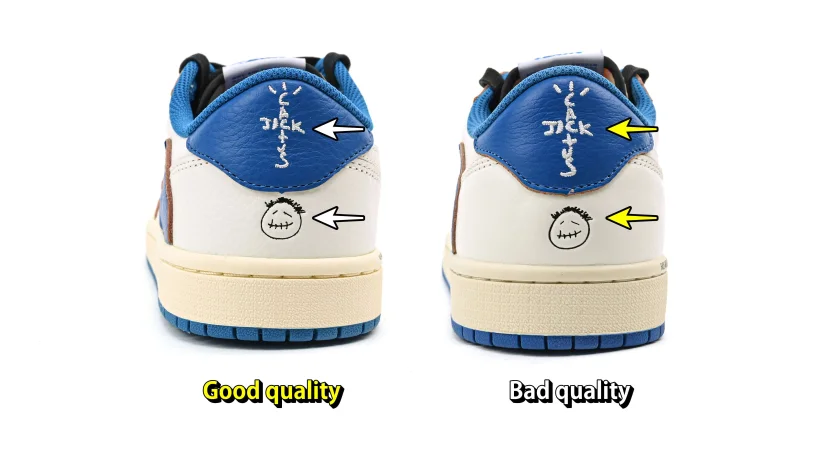 Travis Scott x Jordan 1 x Fragment Top quality VS Bad quality