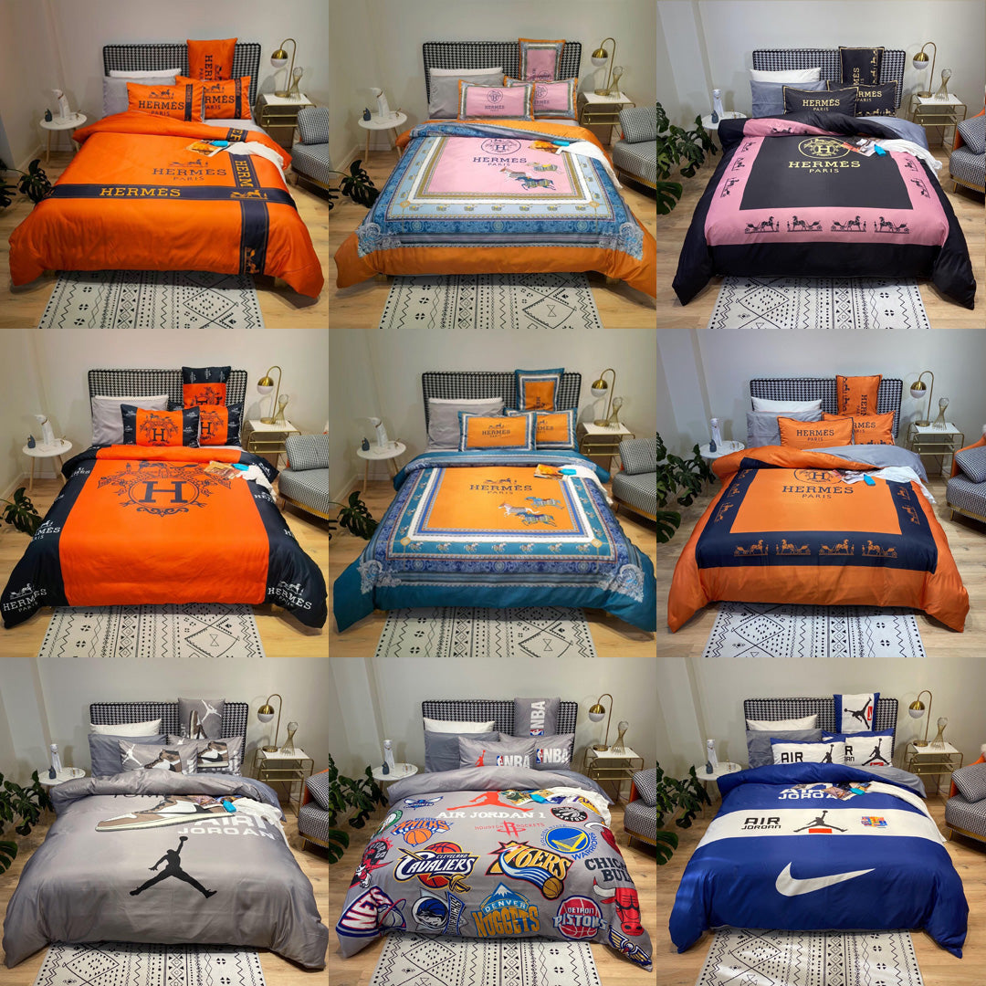 Luxury 4-piece bedding set, high-quality cotton fabric, suitable for all seasons.