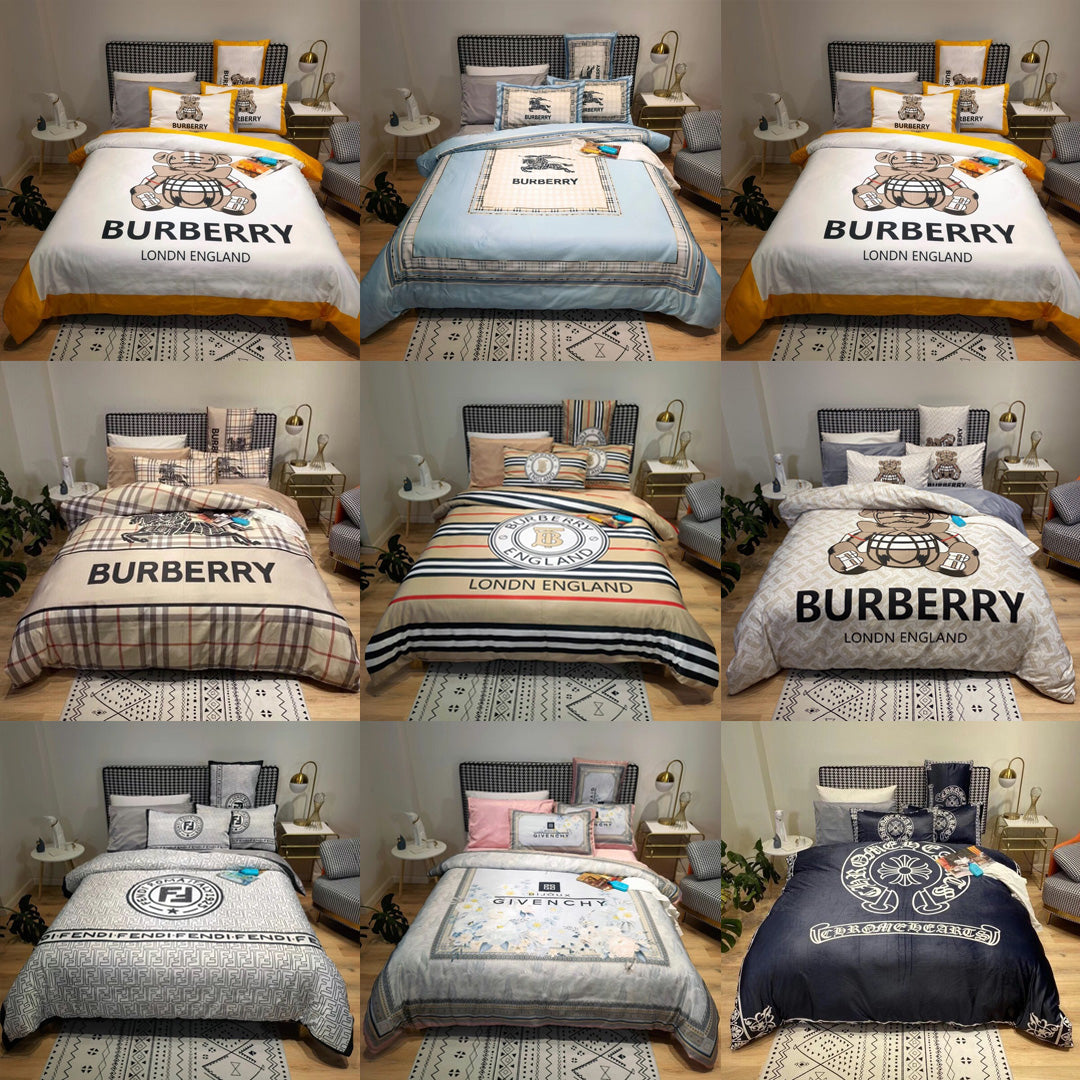 Luxury 4-piece bedding set, high-quality cotton fabric, suitable for all seasons.