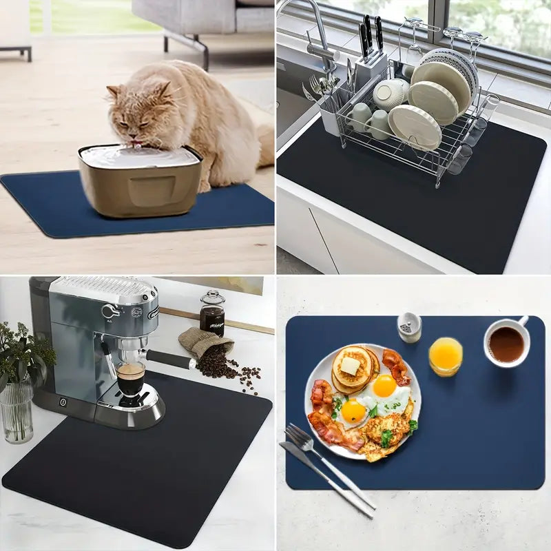 Alfombrilla Escurreplatos, 40 x 50 cm - Súper Absorbente y Antideslizante