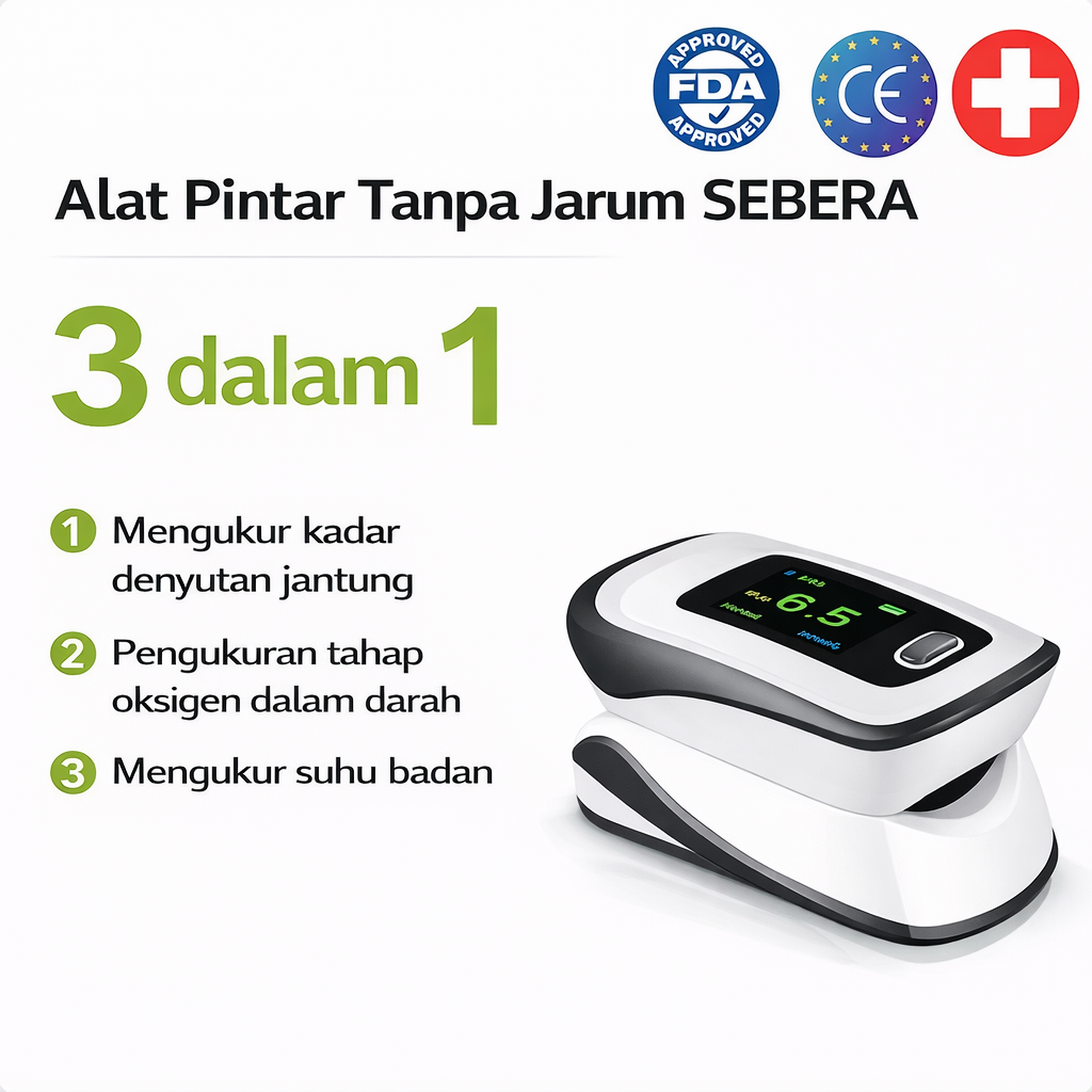 [12-dalam-1] Meter Glukosa Darah Pintar Tanpa Invasif Terkini