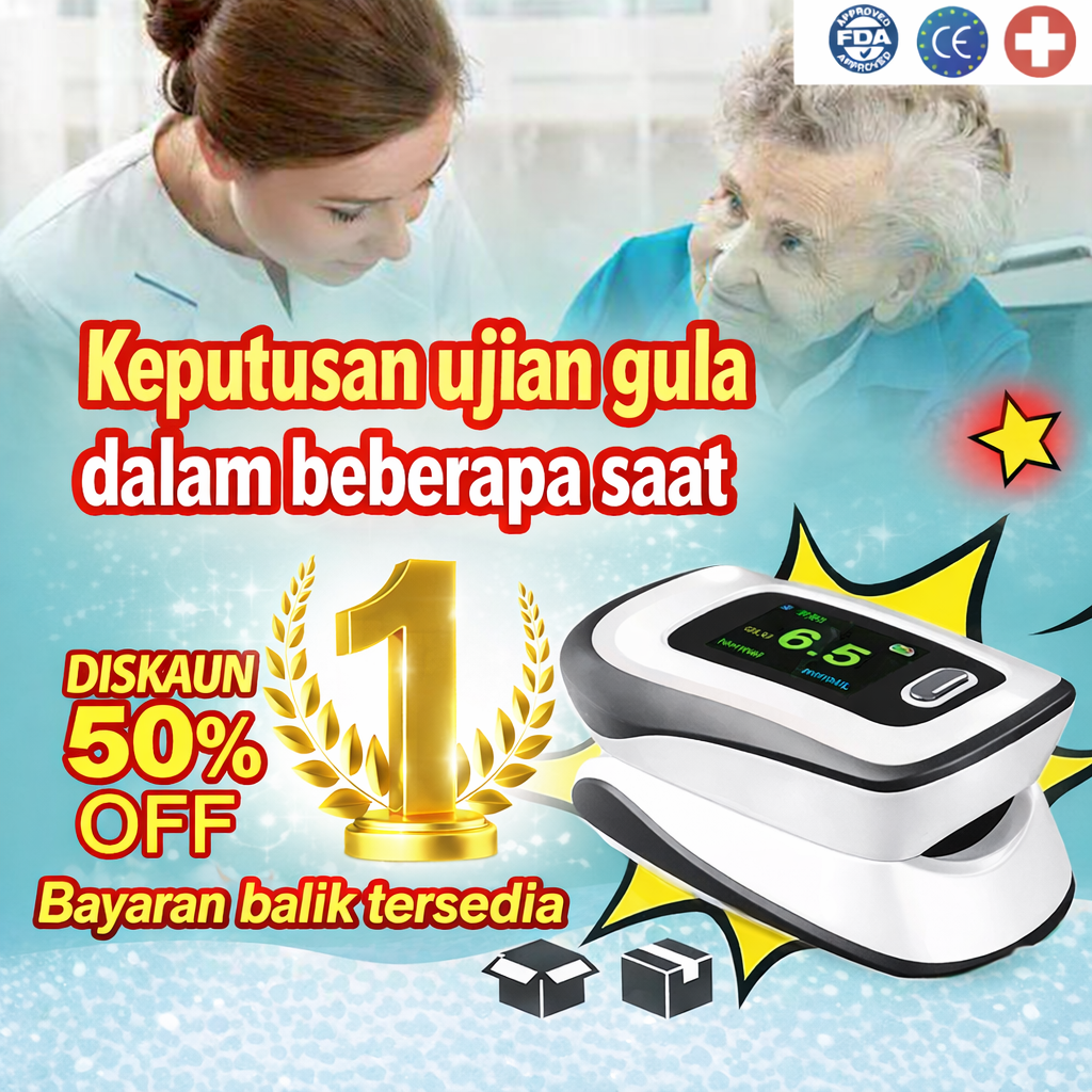 [12-dalam-1] Meter Glukosa Darah Pintar Tanpa Invasif Terkini