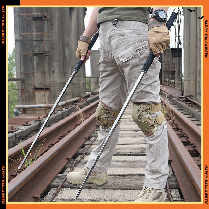 50cm/65cm/80cm/70cm/1M retractable stick Trekking Poles Stick Outdoor Adjustable telescopic defense stick Aluminum Alloy Hiking Stick for Camping and Outdoor Travel