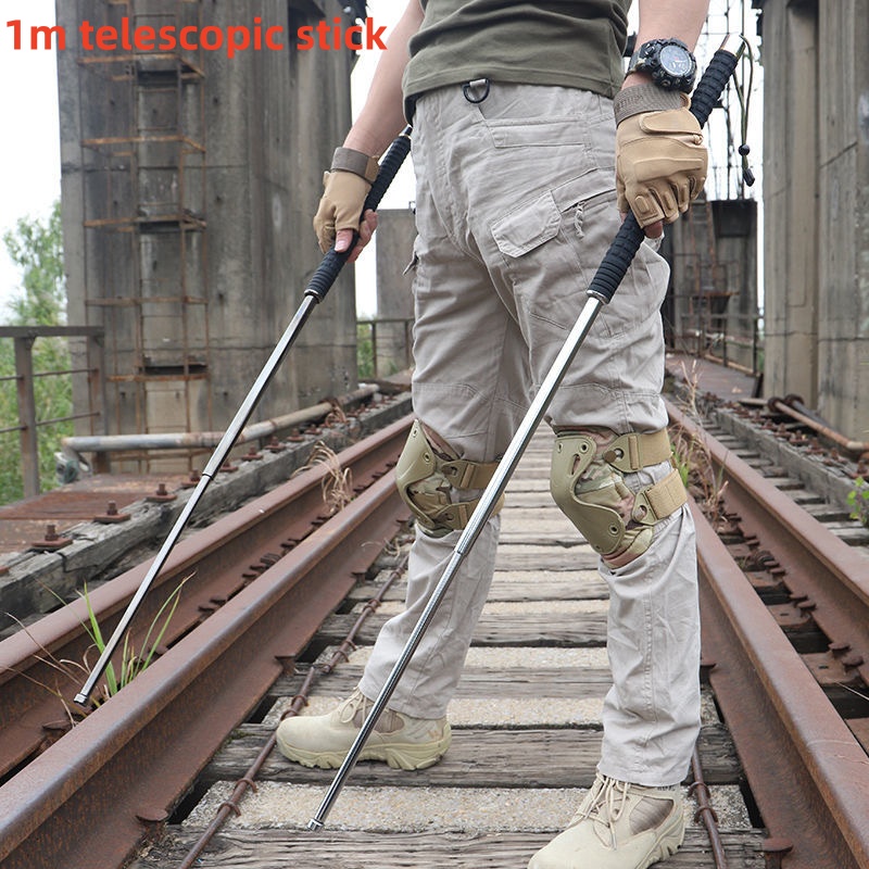 50cm/65cm/80cm/70cm/1M retractable stick Trekking Poles Stick Outdoor Adjustable telescopic defense stick Aluminum Alloy Hiking Stick for Camping and Outdoor Travel