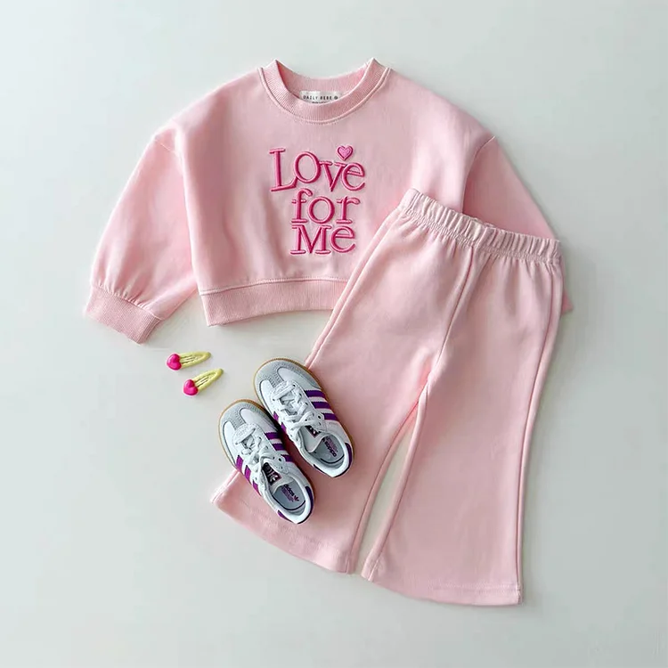 【73-120cm】英字刺しゅう セットアップ