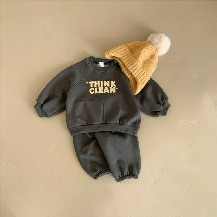 【73-100cm】 英字プリント セットアップ