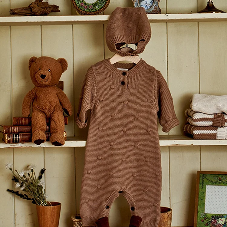 【66-90cm】 ボタン付き オールインワン  or ボンネット