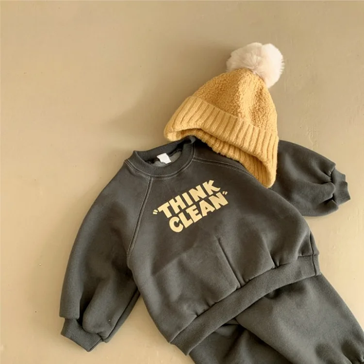 【73-100cm】 英字プリント セットアップ