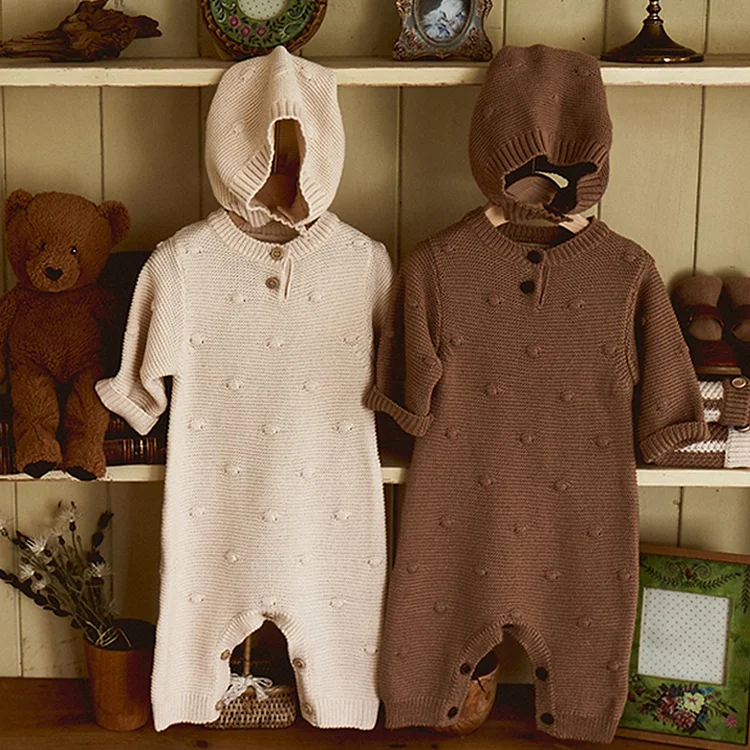 【66-90cm】 ボタン付き オールインワン  or ボンネット