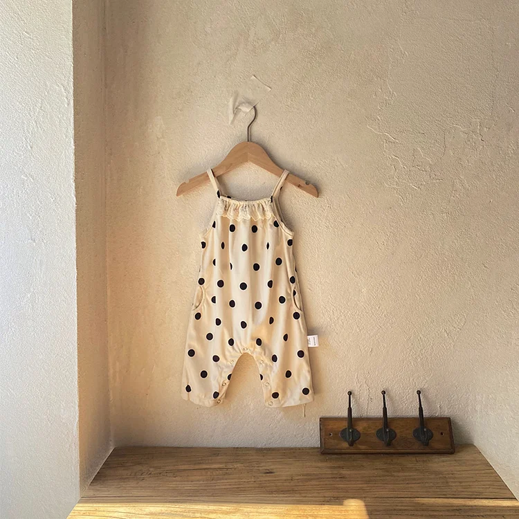 【66-90cm】 ドット サロペット