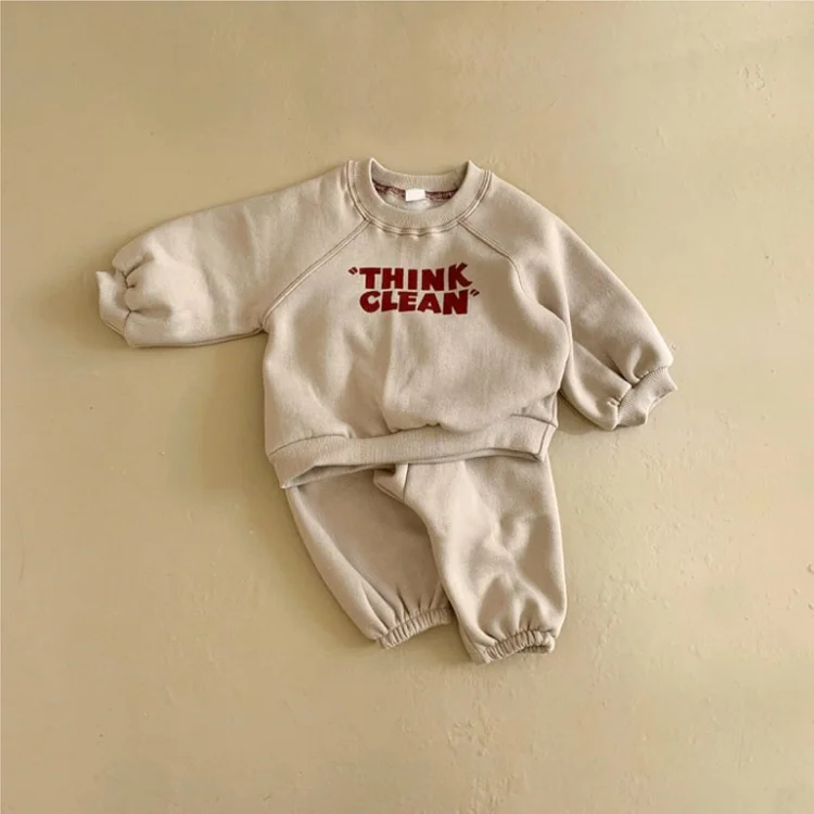 【73-100cm】 英字プリント セットアップ