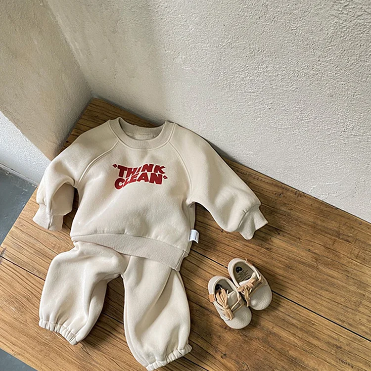 【73-100cm】 英字プリント セットアップ