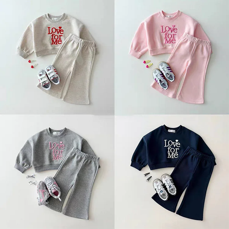 【73-120cm】英字刺しゅう セットアップ