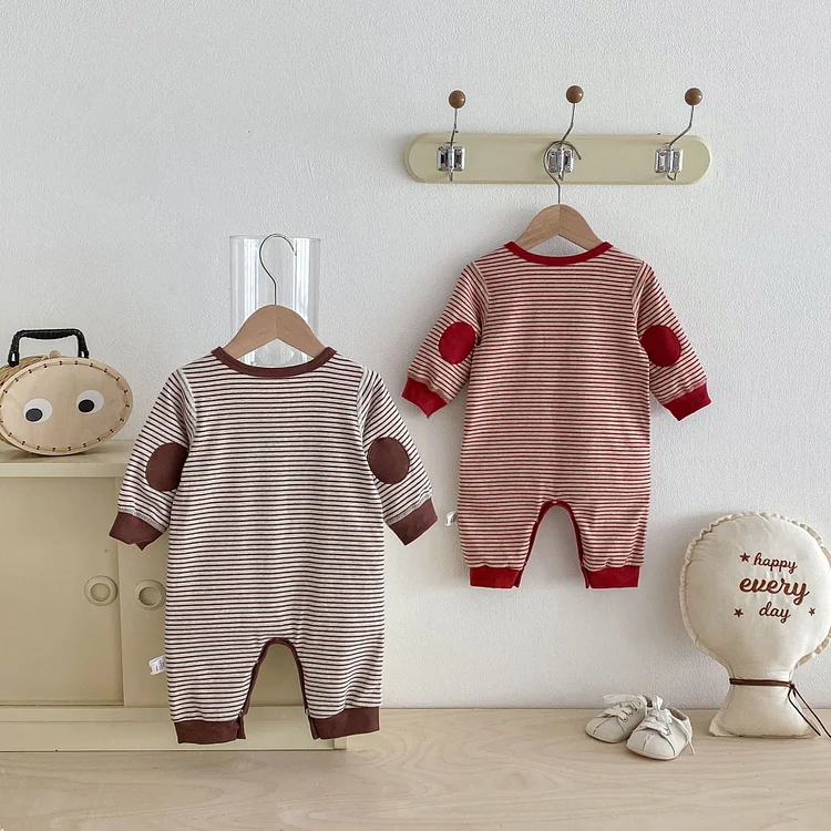 【66-90cm】 ボーダー オールインワン