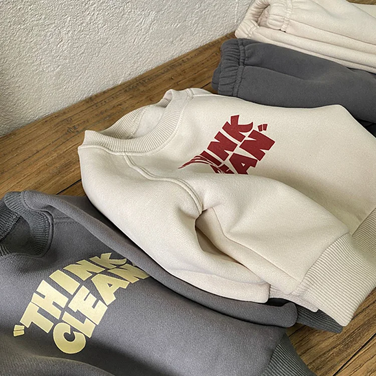 【73-100cm】 英字プリント セットアップ