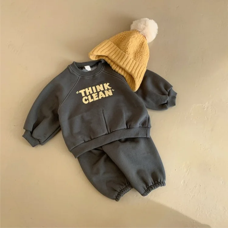 【73-100cm】 英字プリント セットアップ