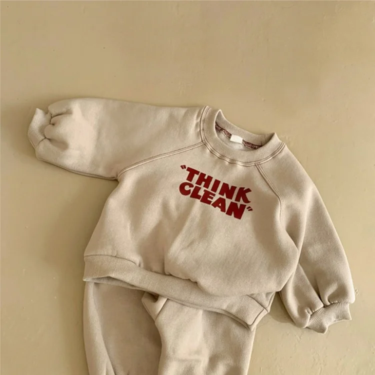 【73-100cm】 英字プリント セットアップ