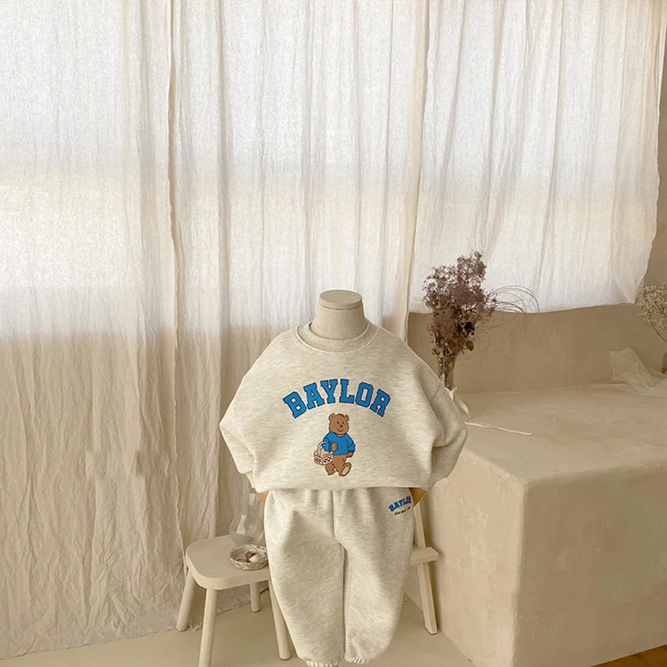 【66-110cm】 熊柄 ロンパース  or セットアップ