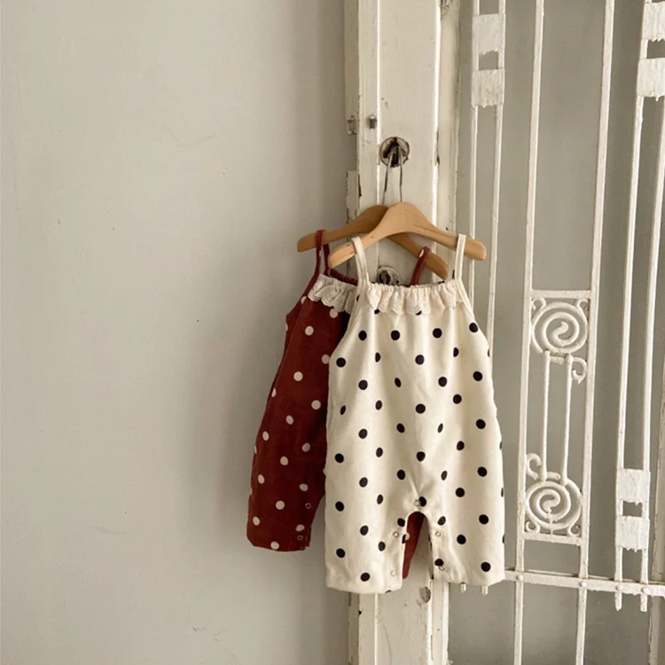 【66-90cm】 ドット サロペット