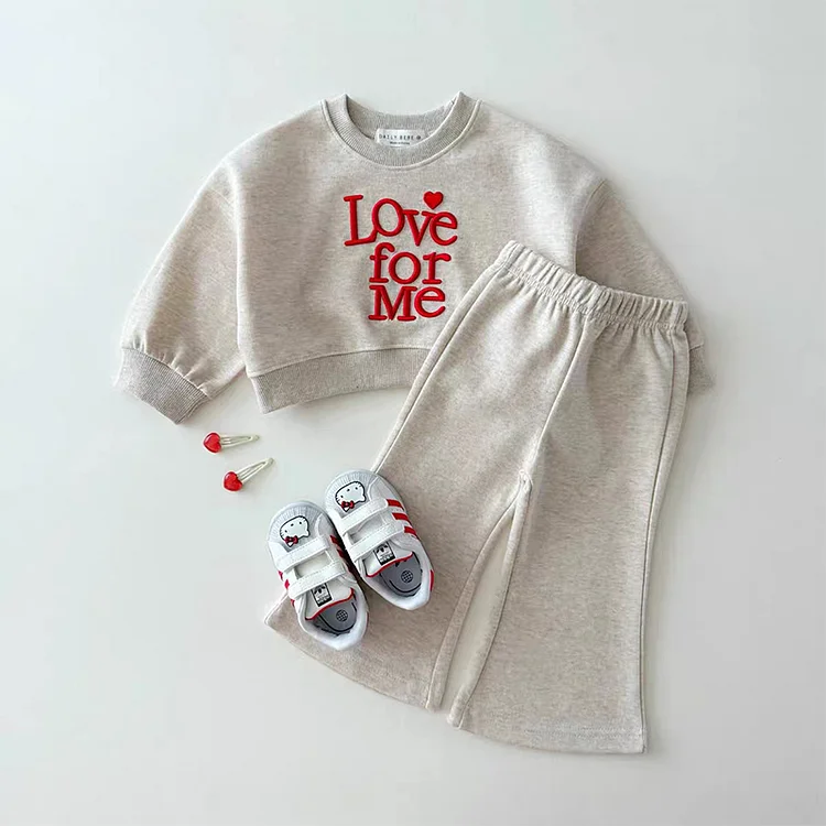 【73-120cm】英字刺しゅう セットアップ