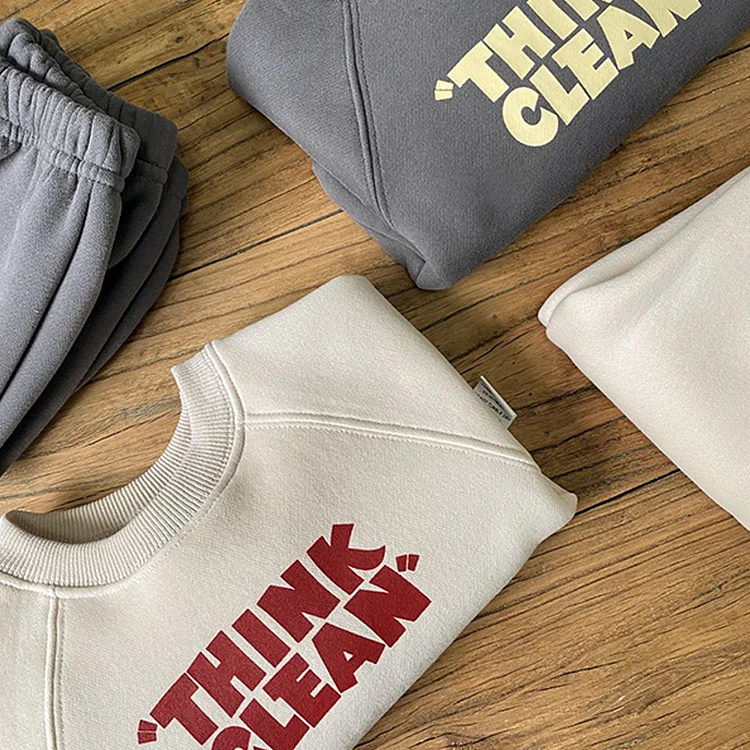 【73-100cm】 英字プリント セットアップ