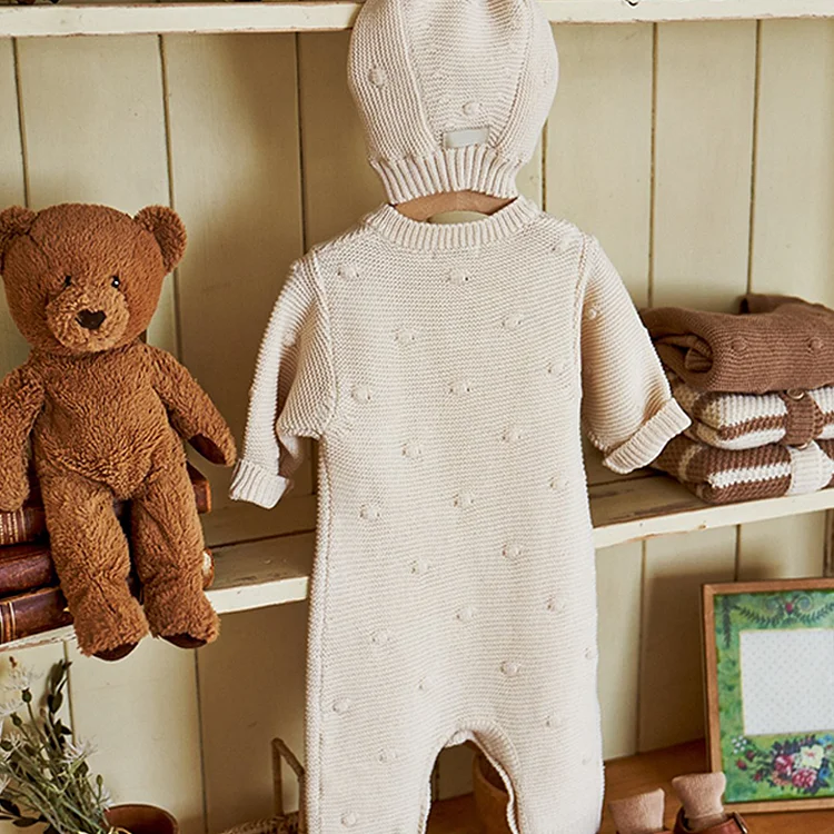 【66-90cm】 ボタン付き オールインワン  or ボンネット