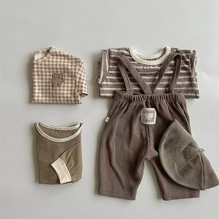 【66-90cm】リブ サロペット   LB5406