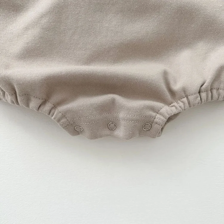 【66-90cm】熊柄 ロンパース