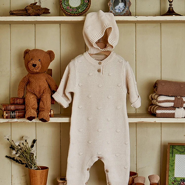 【66-90cm】 ボタン付き オールインワン  or ボンネット