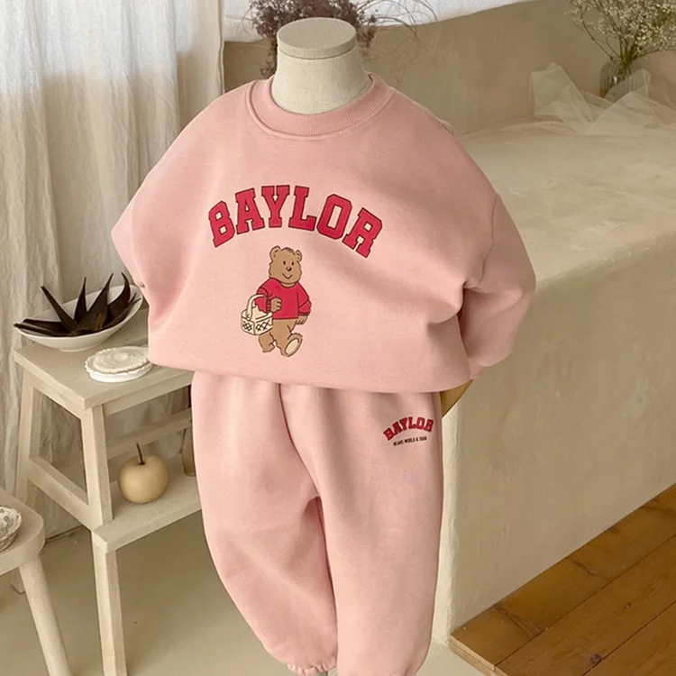 【66-110cm】 熊柄 ロンパース  or セットアップ