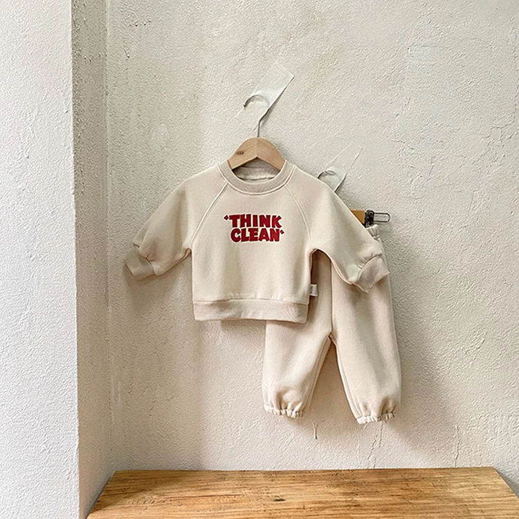 【73-100cm】 英字プリント セットアップ