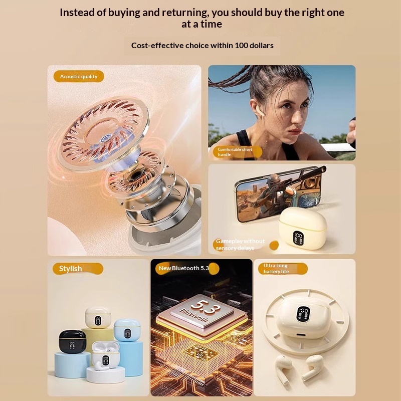 2026 New Model: High-Quality Smart Wireless In-Ear Bluetooth Headphones with Noise Cancellation