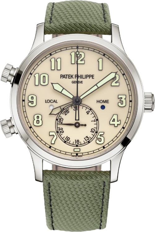 パテック・フィリップ コンプリケーション カラトラバ パイロット トラベルタイム アイボリーダイヤル 42mm - 5524G-010 - 2025年