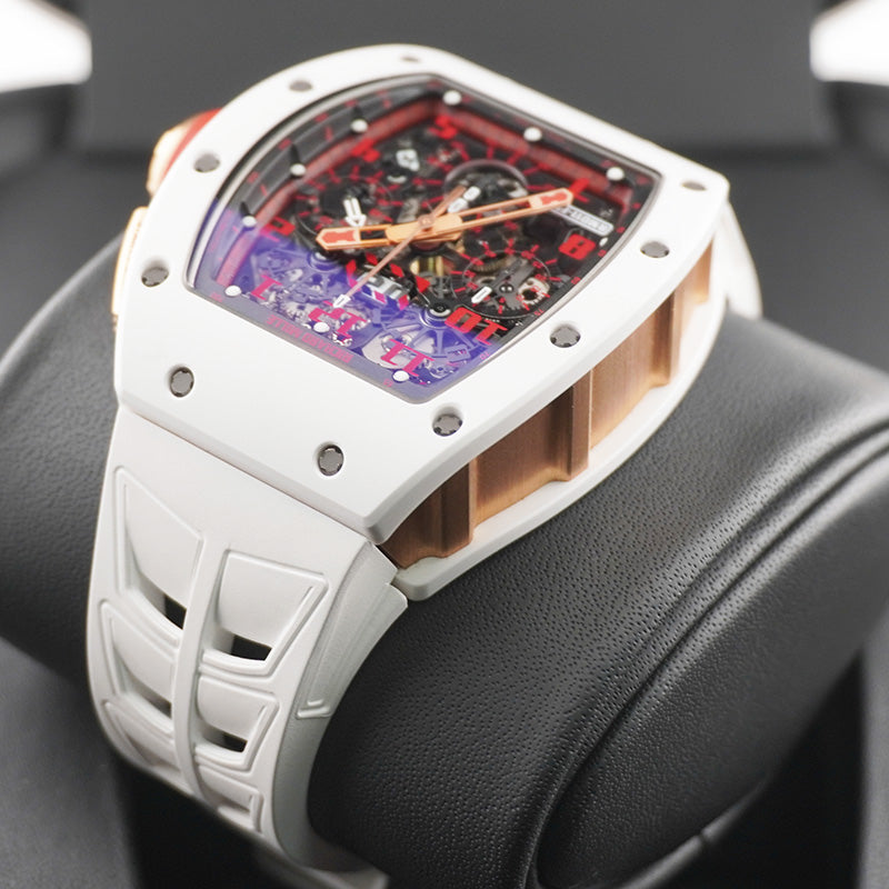 リシャール・ミル RM11-FM “White Demon” 仕様 自動巻きフライバック・クロノグラフ(ホワイトセラミック/オープンワークダイヤル)