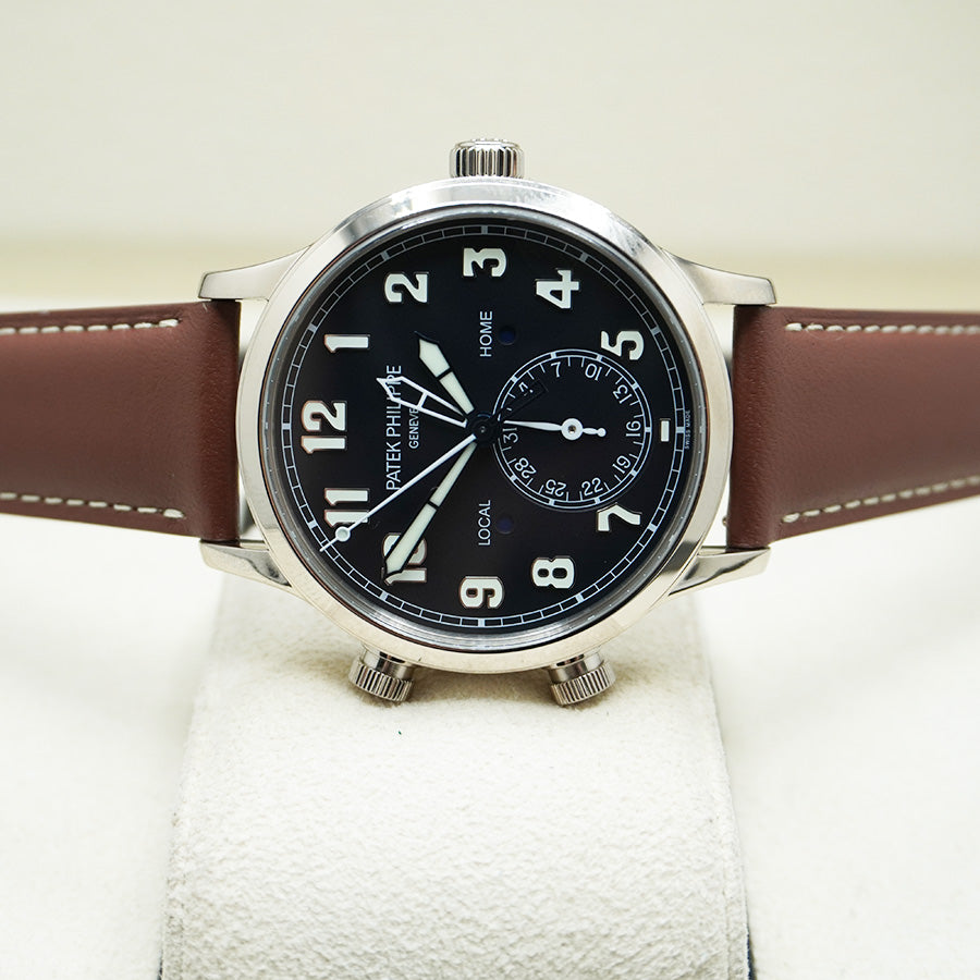パテック フィリップ カラトラバ パイロット トラベルタイム コンプリケーション 42mm 5524G ブルーダイヤル