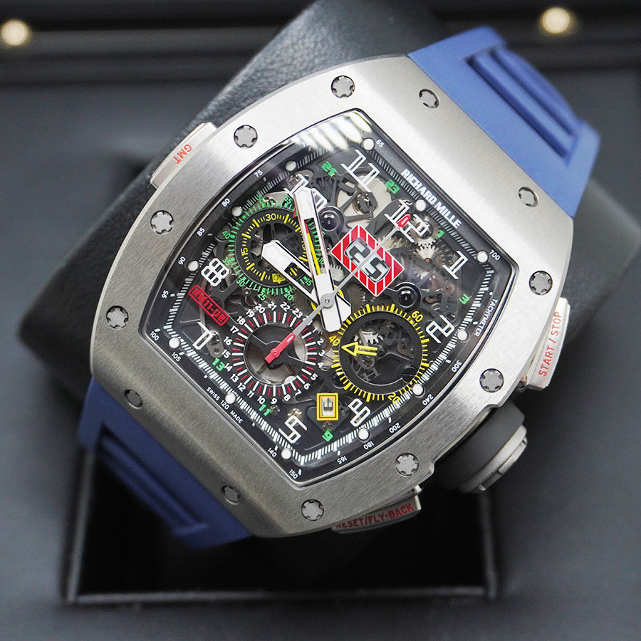 リシャール・ミル RM11-02 クロノグラフ GMT チタン 50mm オープンワークダイヤル