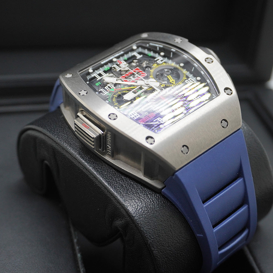 リシャール・ミル RM11-02 クロノグラフ GMT チタン 50mm オープンワークダイヤル