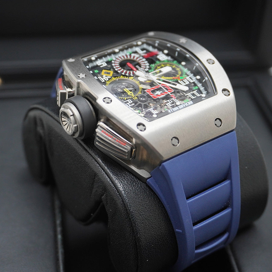 リシャール・ミル RM11-02 クロノグラフ GMT チタン 50mm オープンワークダイヤル