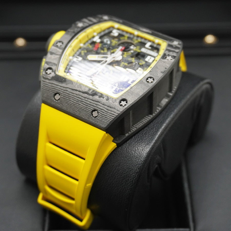 リシャール・ミル RM11-FM “Carbon Yellow Storm” 仕様 自動巻き フライバック・クロノグラフ(オープンワークダイヤル)