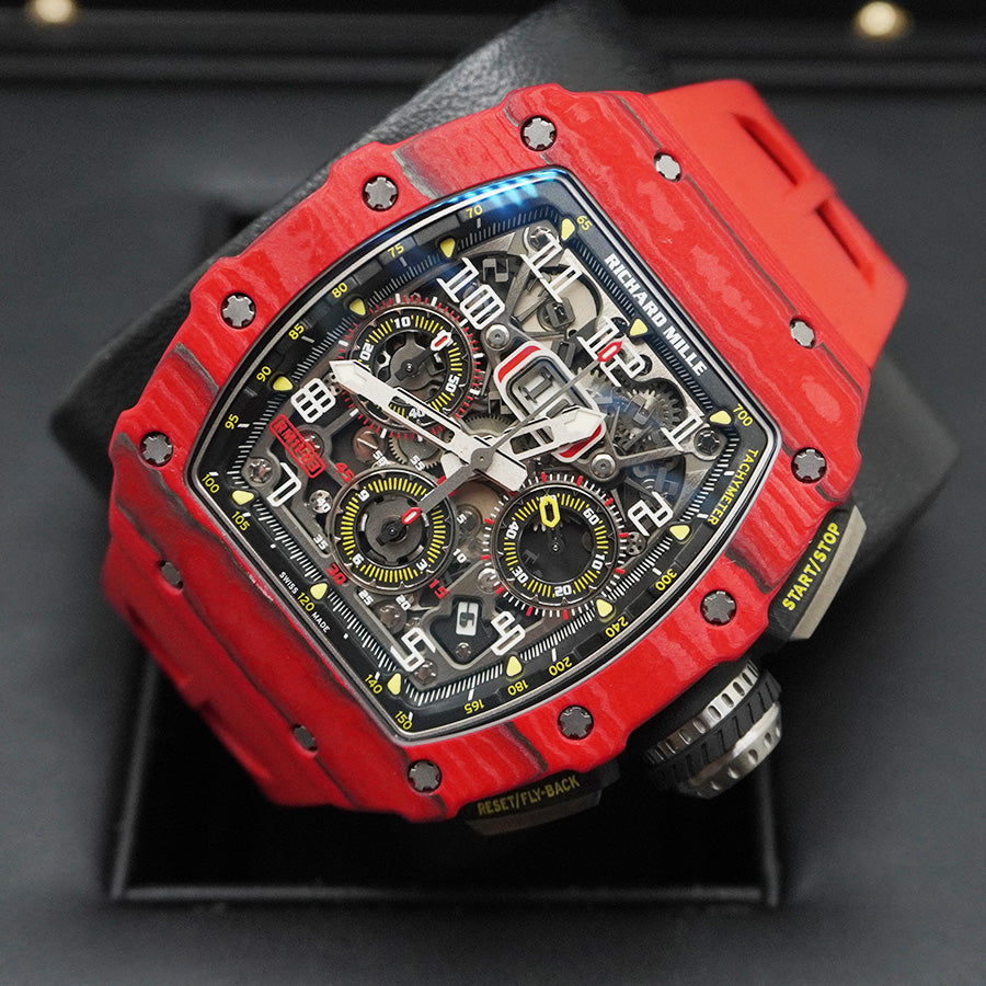リシャール・ミル RM11-03 フライバッククロノグラフ レッドクォーツ 50mm オープンワークダイヤル