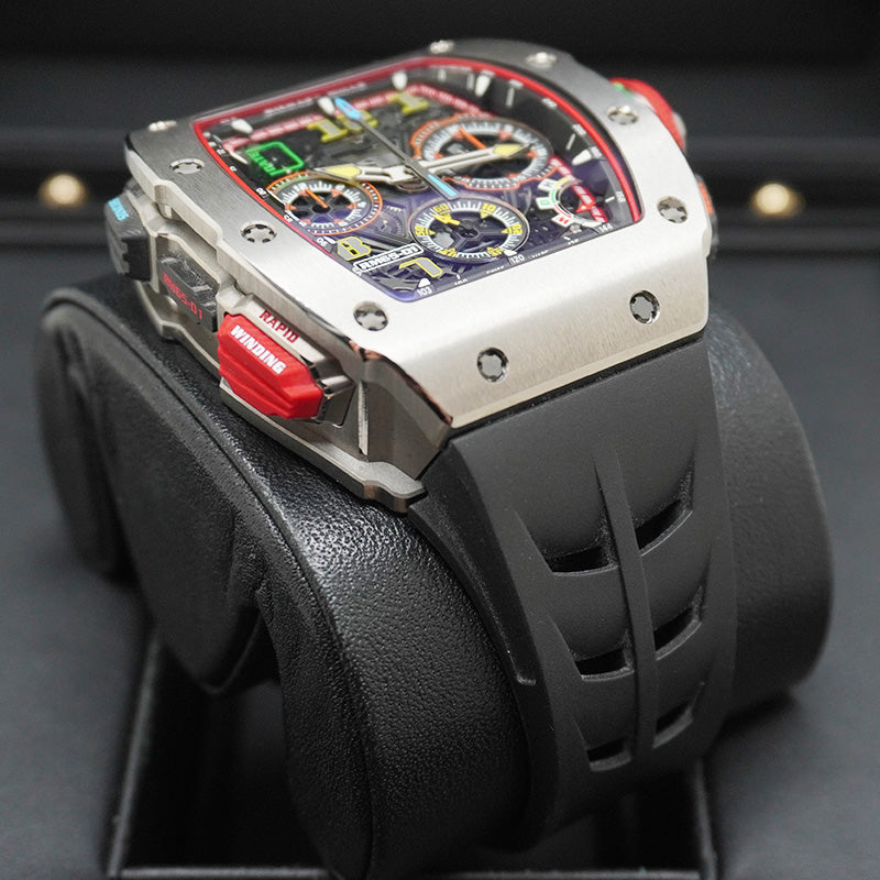 リシャール・ミル RM65-01 オートマティック ワインディング チタン スプリットセコンドクロノグラフ オープンワークダイヤル
