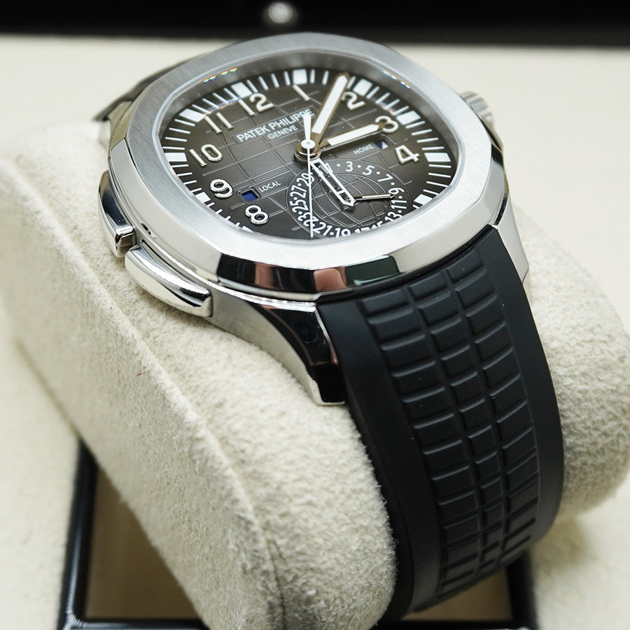 パテック フィリップ アクアノート デュアルタイム 40mm 5164A ブラックダイヤル