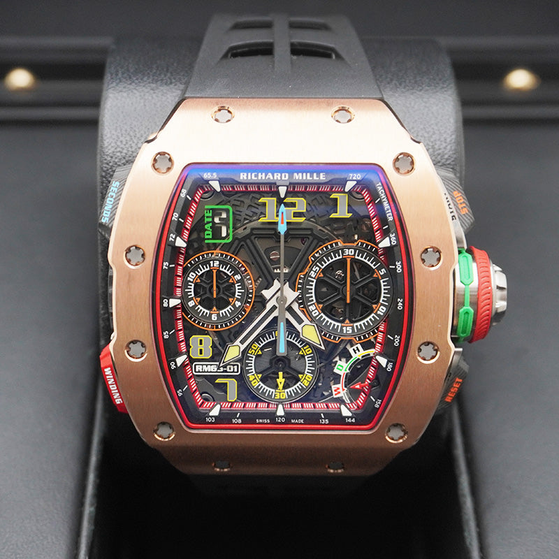 リシャール・ミル RM65-01 オートマティック ワインディング ローズゴールド スプリットセコンドクロノグラフ オープンワークダイヤル