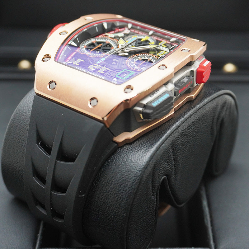 リシャール・ミル RM65-01 オートマティック ワインディング ローズゴールド スプリットセコンドクロノグラフ オープンワークダイヤル