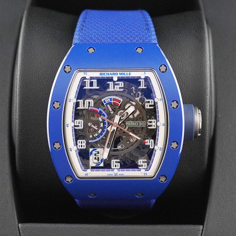 リシャール・ミル RM030 EMEA ブルーセラミック 50mm オープンワークダイヤル